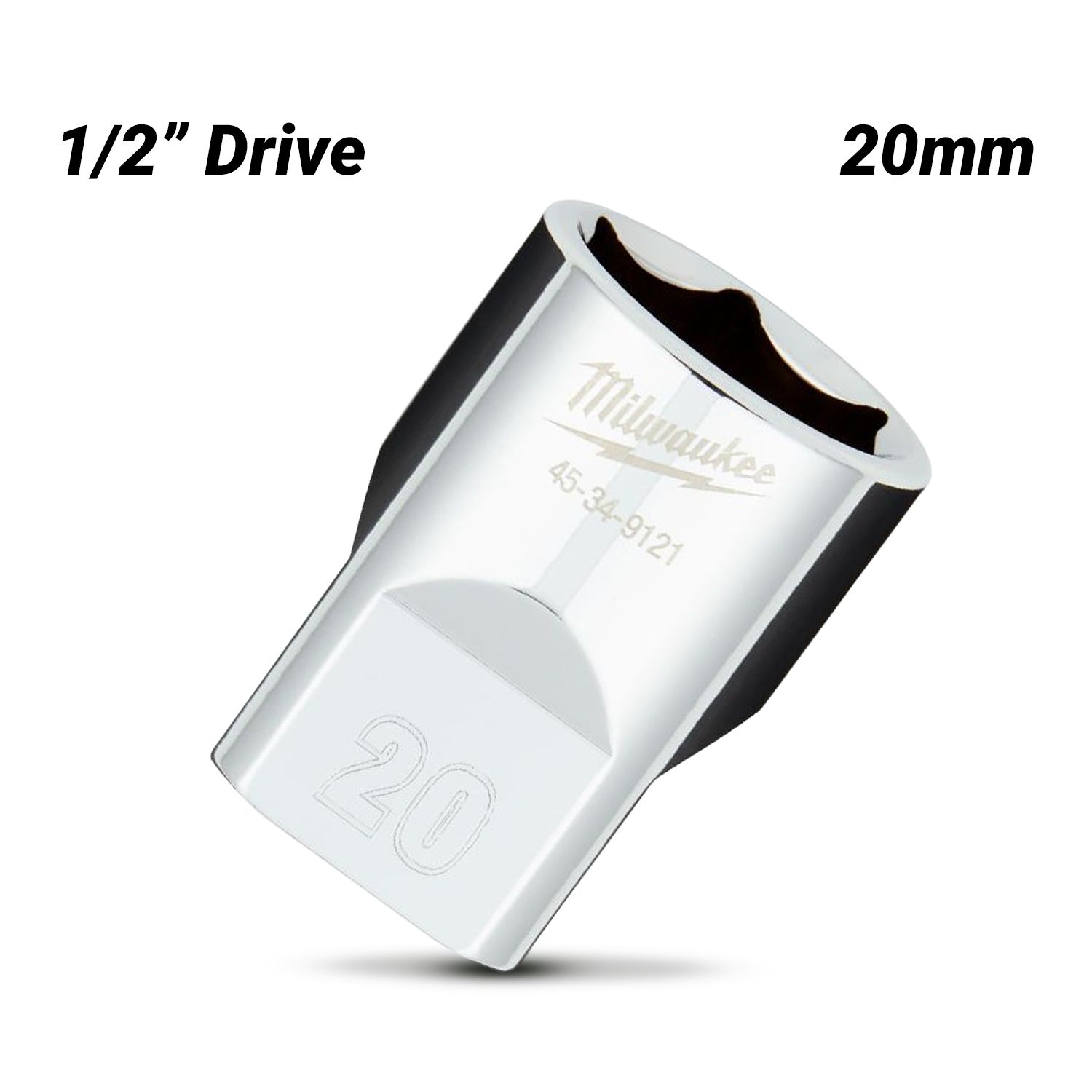 Milwaukee 45349121 1/2" Drive 20mm Metric 6 Point Socket – image 2