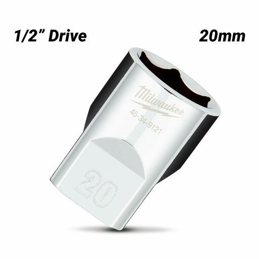 Milwaukee 45349121 1/2" Drive 20mm Metric 6 Point Socket – image 2
