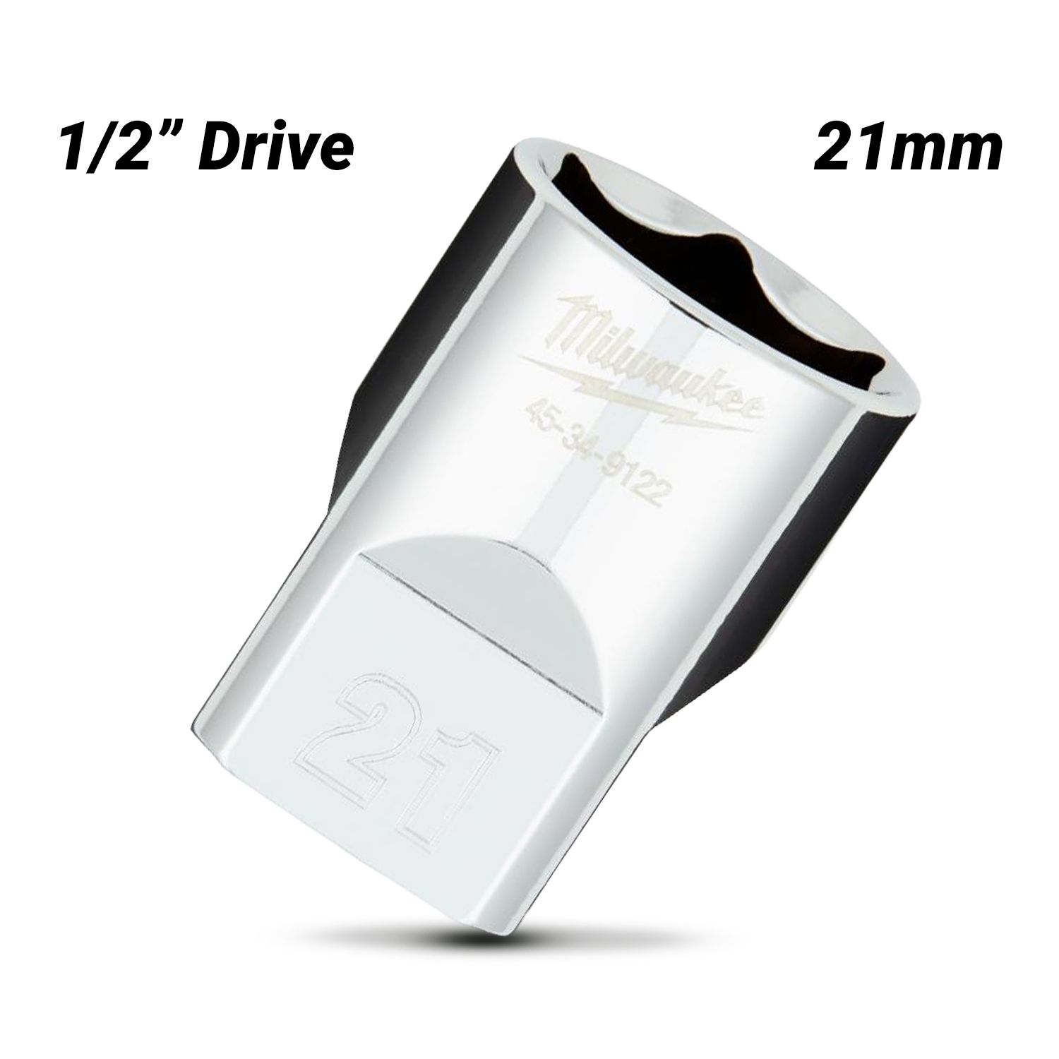 Milwaukee 45349122 1/2" Drive 21mm Metric 6 Point Socket – image 2