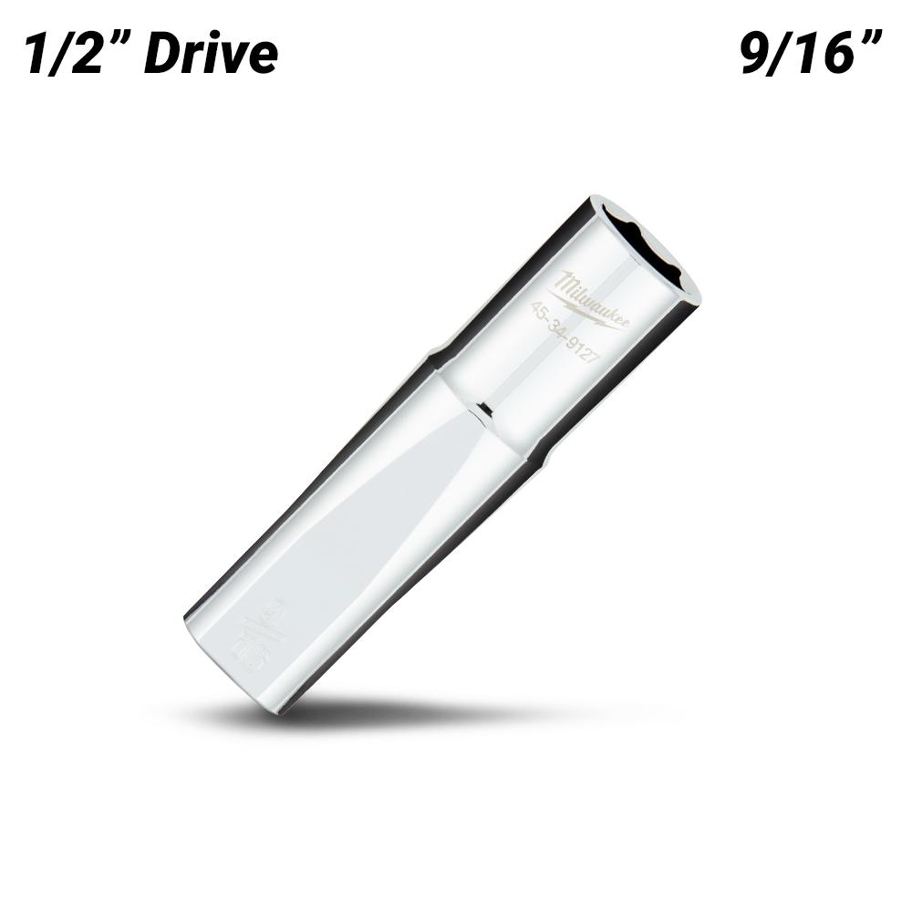 Milwaukee 45349127 1'2" Drive 9/16" SAE 6 Point Deep Socket – image 2
