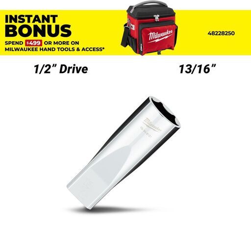 Milwaukee 45349131 1/2" Drive 13/16" SAE 6 Point Deep Socket