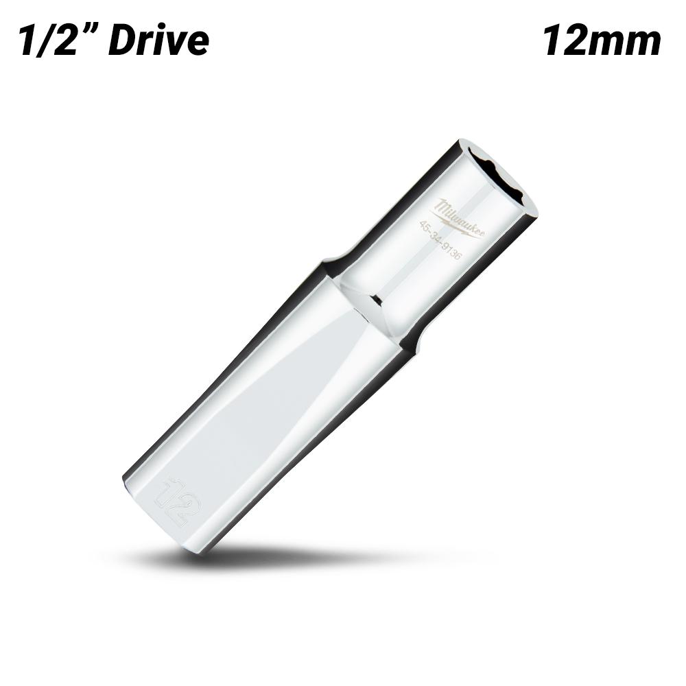Milwaukee 45349136 1/2" Drive 12mm Metric 6 Point Deep Socket – image 2