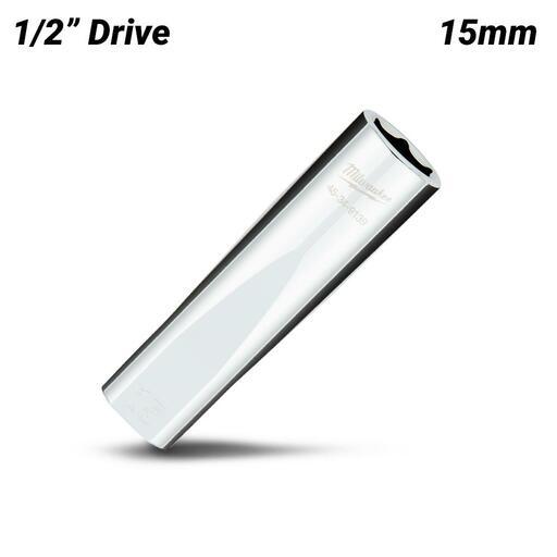 Milwaukee 45349139 1/2" Drive 15mm Metric 6 Point Deep Socket – image 2