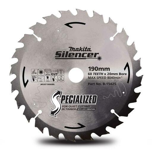 Makita B-15425 190mm (7.5") 60T Timber Cutting TCT Saw Blade