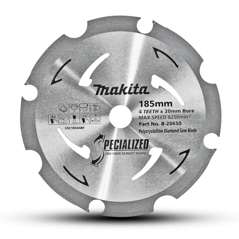 Makita B-20650 185mm (7") 4T Fibre Cement Cutting PCD Saw Blade – image 1