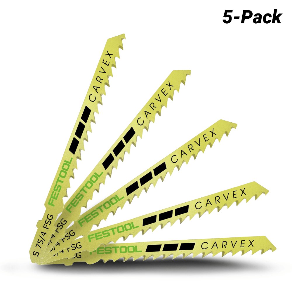 Festool S 75/4 FSG/5 (204316) 5-Pack 74mm x 4mm Straight Cut Jigsaw Blade S – image 1