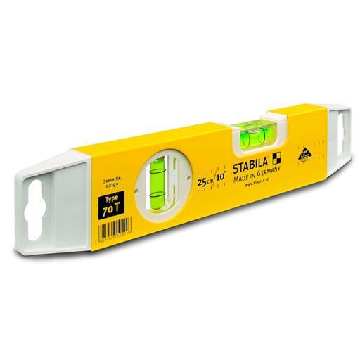 Stabila 70T/25 250mm (10") 2 Vial Torpedo Box Frame Spirit Level – image 2