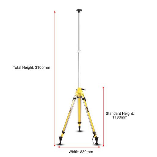 CPI BSTKXL Elite 3m Aluminum Elevated Laser Contractor Tripod – image 2