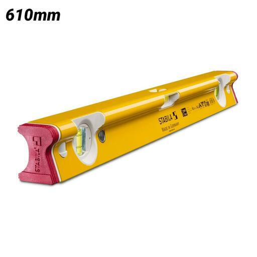 HILKA 24-inch (610mm) Spirit Level - Aluminium Frame, Shock Proof, Vertical & Horizontal Vials - DIY Tool