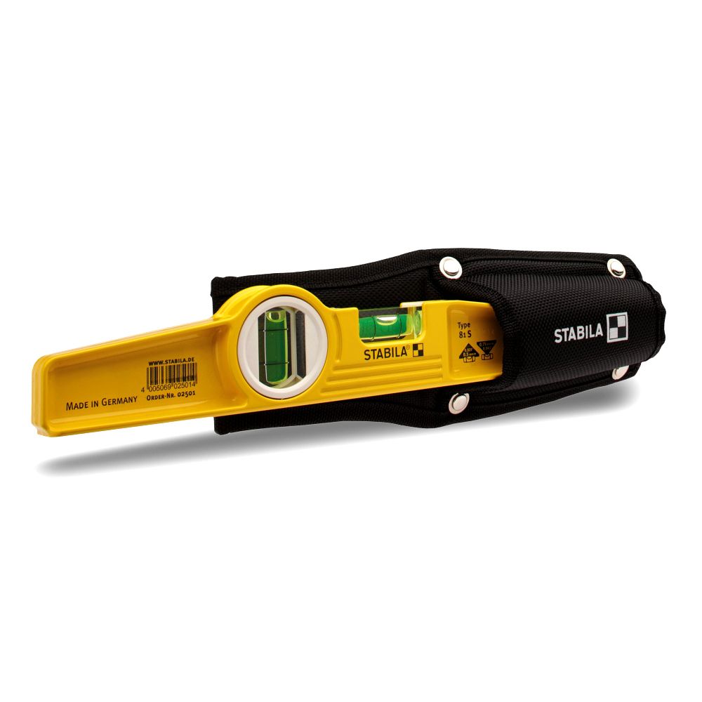 Stabila 2501 250mm (10") 2 Vial Torpedo Die Cast Spirit Level With Pouch – image 2