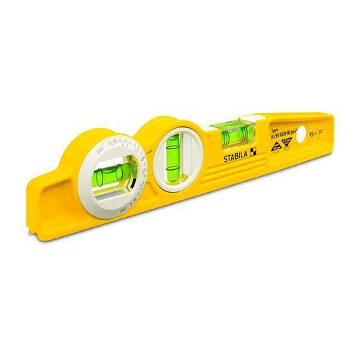 Stabila 81SVREMW360/25 250mm (10") Rotatable Vial Torpedo Die Cast Spirit Level – image 2