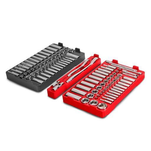 Milwaukee 48229486 106pce 1/4" and 3/8" Drive SAE & Metric Socket Set with PACKOUT – image 5