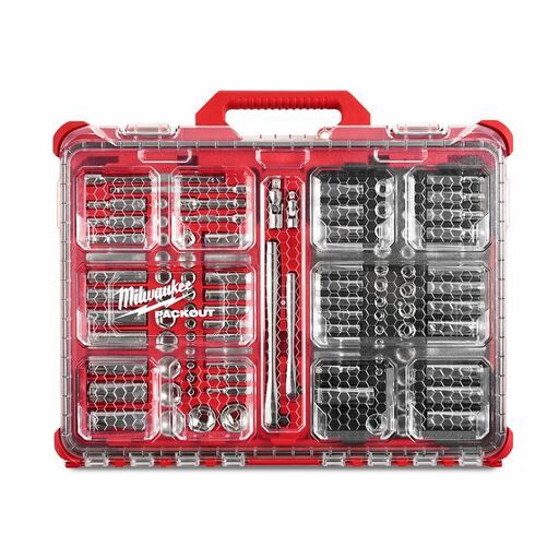 Milwaukee 48229486 106pce 1/4" and 3/8" Drive SAE & Metric Socket Set with PACKOUT – image 4