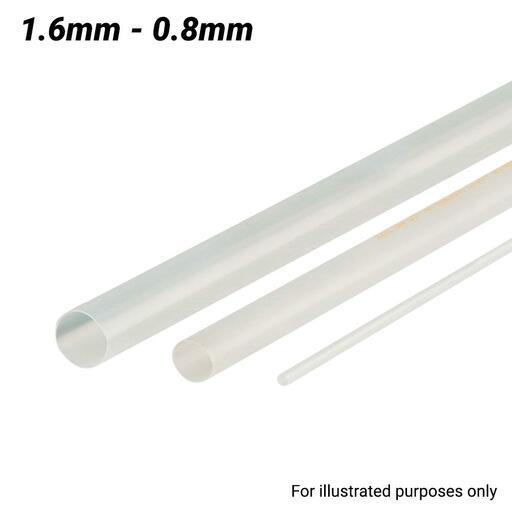 Cabac XLP1.5WH/4FT 1.6-0.8mm 1.2m Flexible Heat Shrink Tubing - White