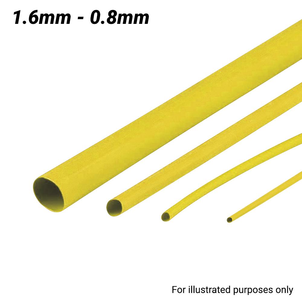 Cabac XLP1.5Y/4FT 1.6-0.8mm 1.2m Flexible Heat Shrink Tubing - Yellow – image 1