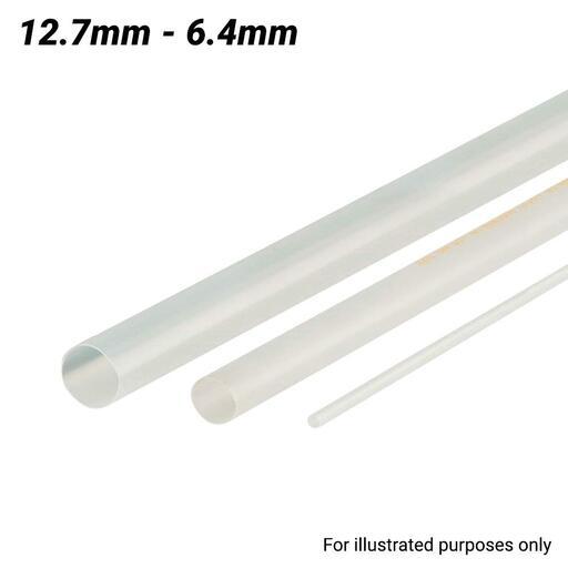 Cabac XLP13WH/4FT 12.7-6.4mm 1.2m Flexible Heat Shrink Tubing - White