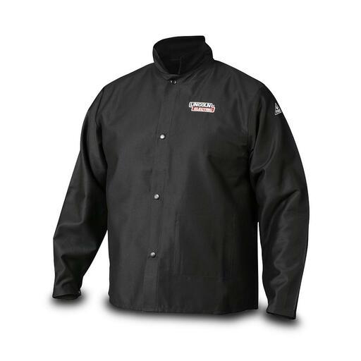 Lincoln Electric K2985 Flame Retardant Cotton Welding Jacket - Black
