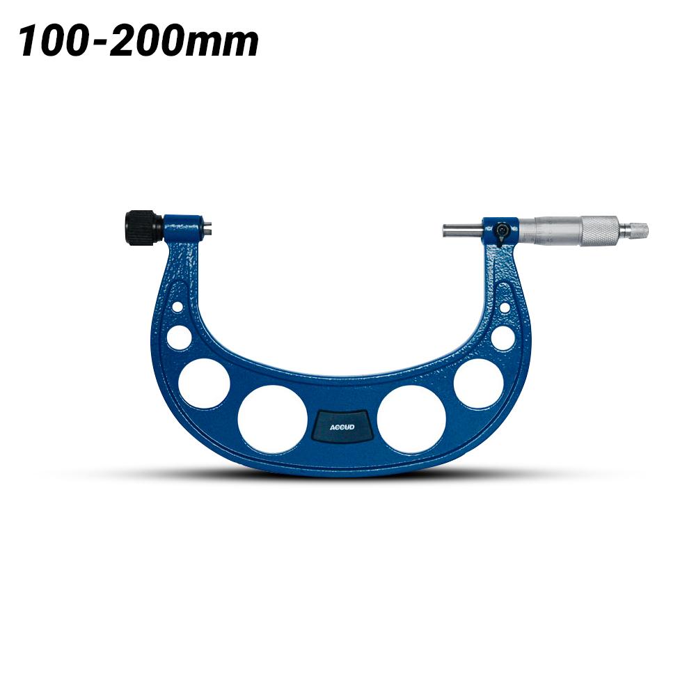 Accud AC-325-008-01 100-200mm (4-8") Outside Micrometer With Interchangeable Anvils – image 1