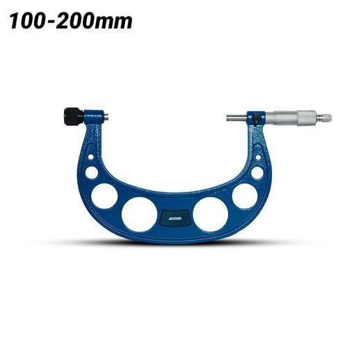 Accud AC-325-008-01 100-200mm (4-8") Outside Micrometer With Interchangeable Anvils