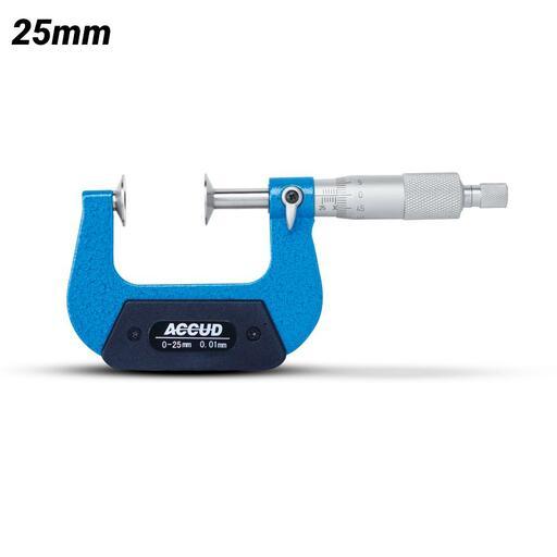 Accud AC-342-001-02 25mm (1") Outside Disc Micrometer