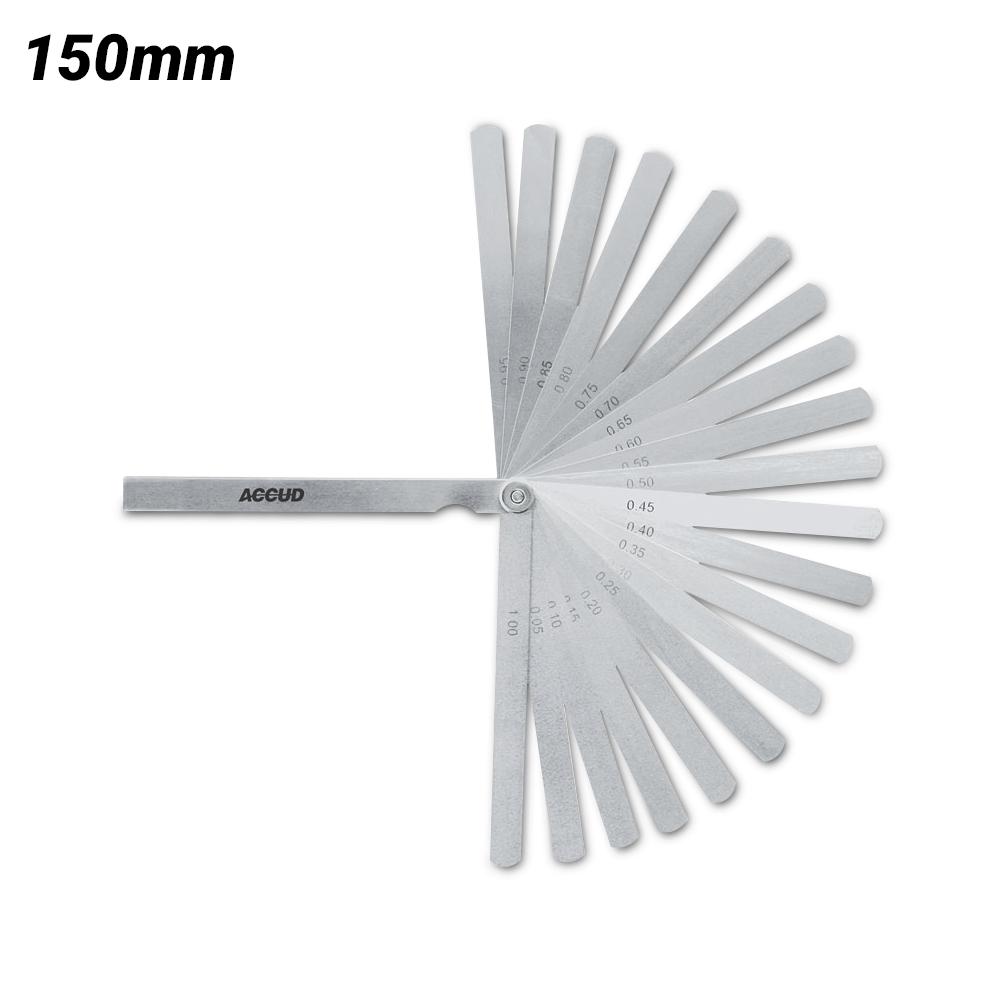 Accud AC-913-100-20 150mm (6") 20 Leave Feeler Gauge Set – image 1