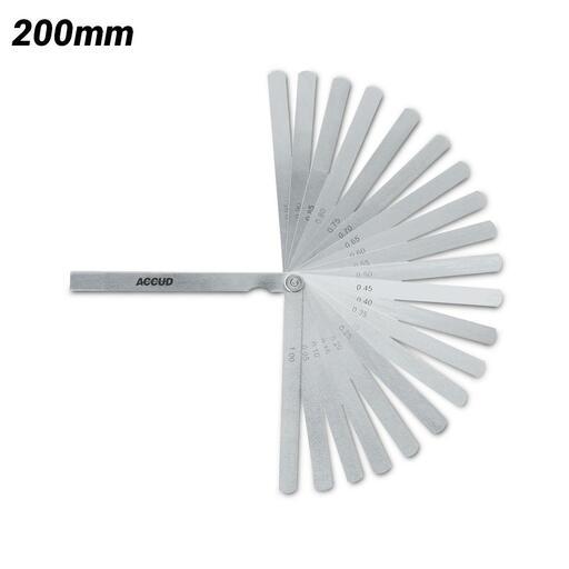 Accud AC-914-100-20 200mm (8") 20 Leave Feeler Gauge Set