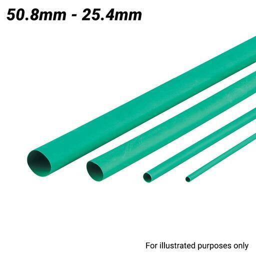 Cabac XLP51G/4FT 50.8-25.4mm 1.2m Flexible Heat Shrink Tubing - Green
