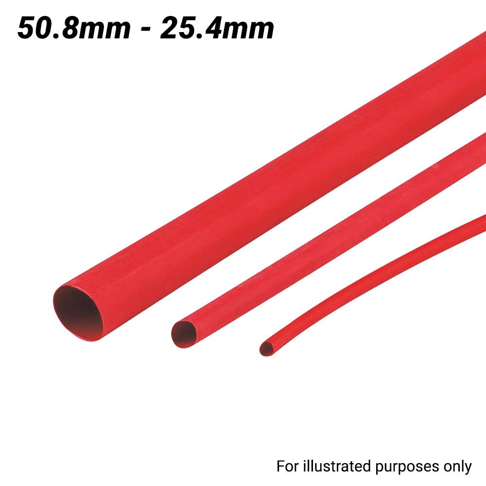Cabac XLP51RD/4FT 50.8-25.4mm 1.2m Flexible Heat Shrink Tubing - Red – image 1