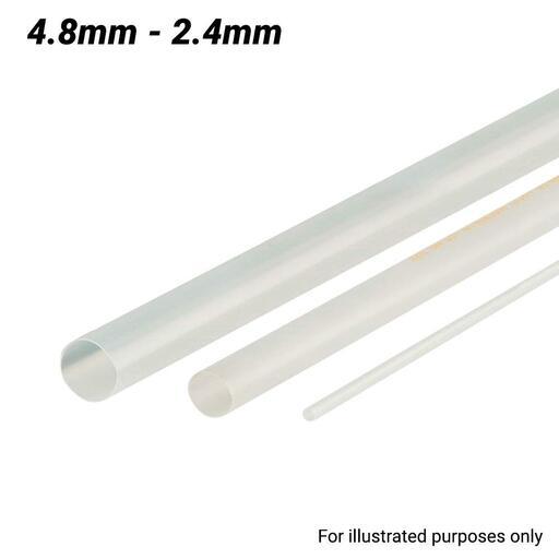 Cabac XLP5CL/4FT 4.8-2.4mm 1.2m Flexible Heat Shrink Tubing - Clear