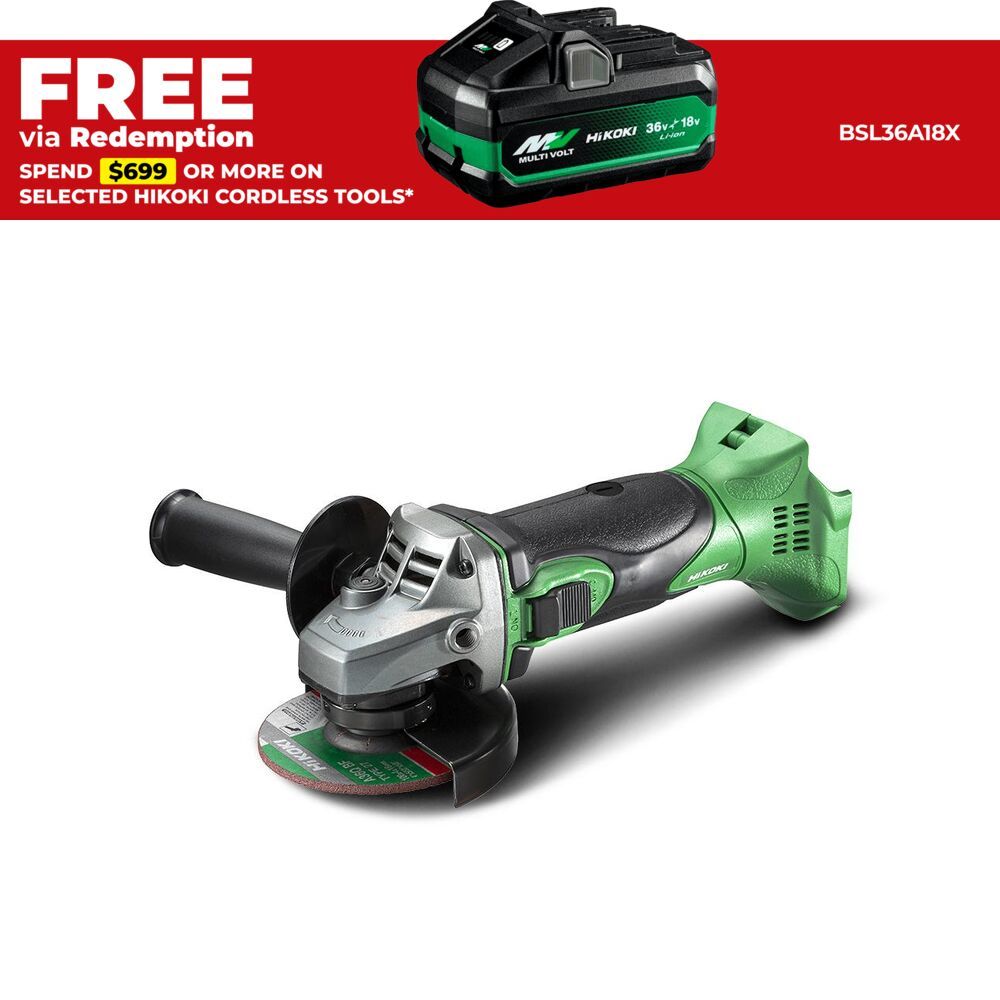 HiKOKI G18DSL2(H5Z) 18V Li-Ion Cordless Slide 5" (125mm) Angle Grinder - Skin Only – image 1