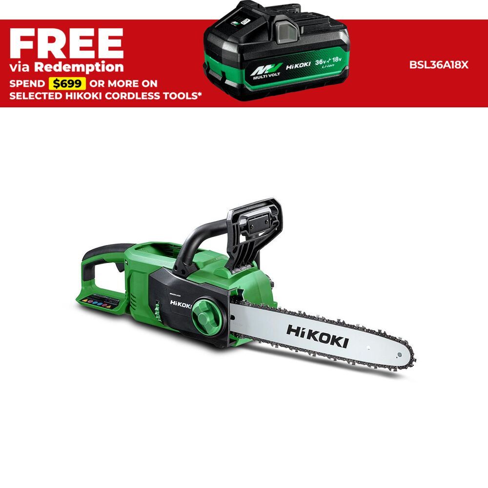 HiKOKI CS3635DB(H4Z) 36V Li-ion Cordless Brushless MultiVolt 350mm (14") Chainsaw - Skin Only – image 1
