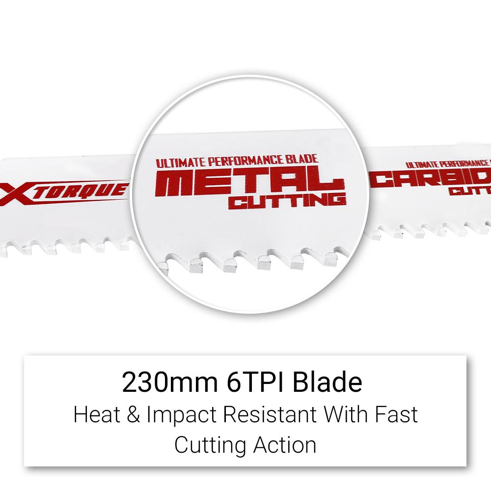 Xtorque X230CB 230mm (9") 6TPI Carbide Tipped Metal Reciprocating Blade – image 2