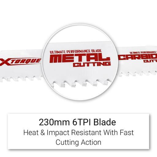 Xtorque X230CB 230mm (9") 6TPI Carbide Tipped Metal Reciprocating Blade – image 2