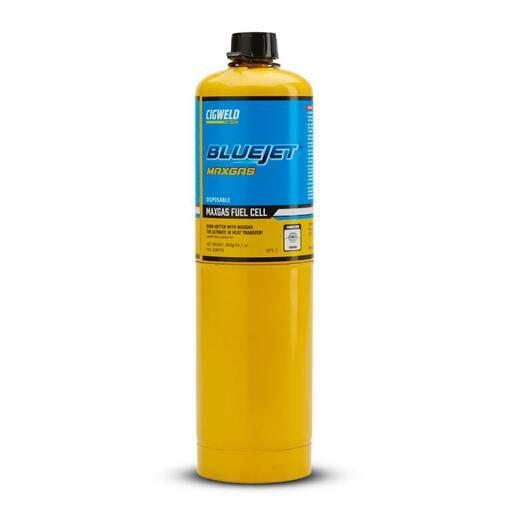 Cigweld 308979 400g MAXGAS BlueJet Single Fuel Cell Gas Cylinder