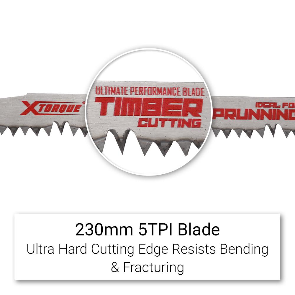 Xtorque X230PB 5-Pack 230mm (9") 5TPI Timber Reciprocating Blade – image 3