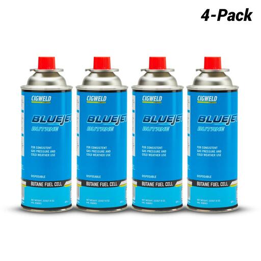 Cigweld 308984 4Pack BlueJet Butane Fuel Cell Gas
