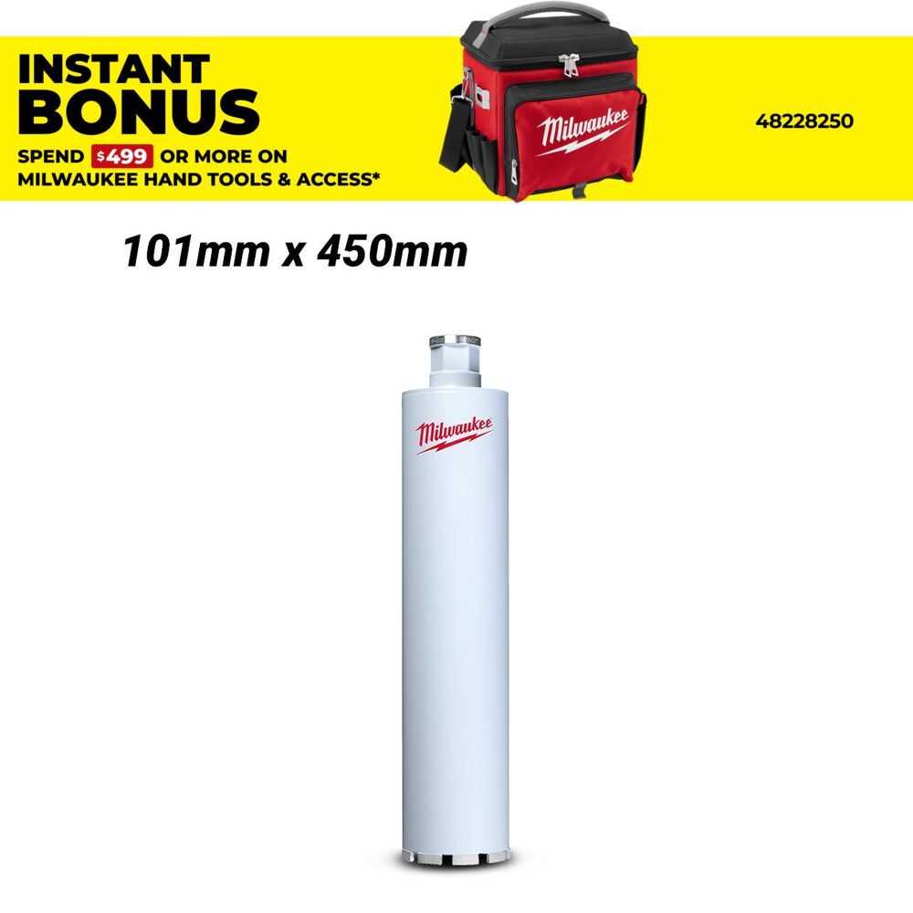 Milwaukee 4932472193 101mm x 450mm 1-1/4" UNC MX FUEL Wet Diamond Core Cutter – image 1