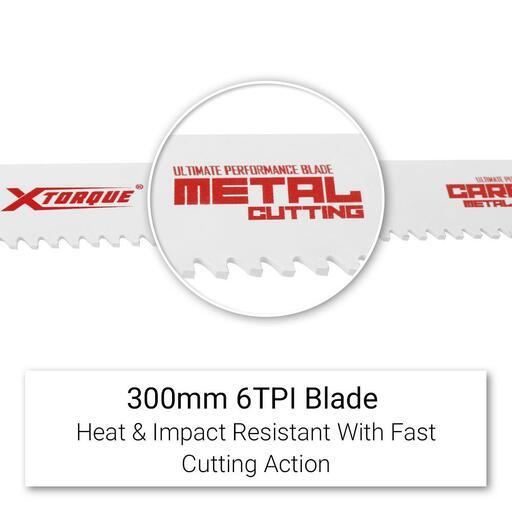 Xtorque X300CB 300mm (12") 6TPI Carbide Tipped Metal Reciprocating Blade – image 2