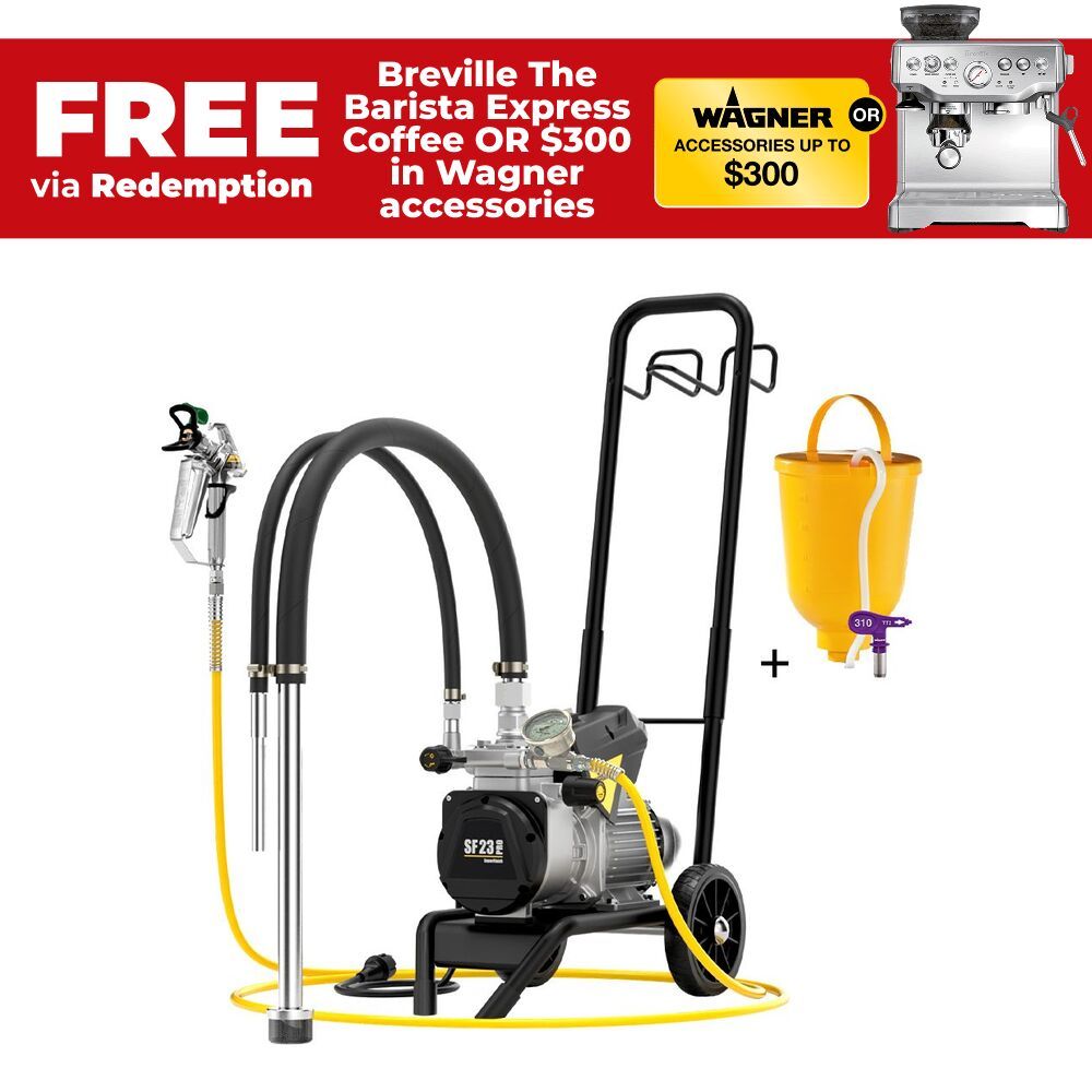 Wagner 2488254 (2395486H5) SF23 Pro 1.3kW 2-in-1 Airless Paint Spray Gun Pack with 5L Hopper – image 1