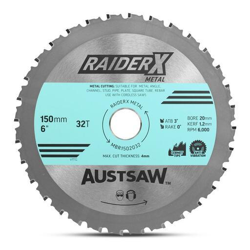 Austsaw MBR1502032 150mm (6") x 20mm x 32T RaiderX Metal Blade – image 2