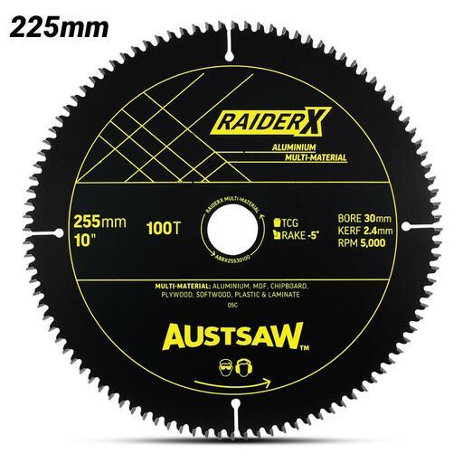 Austsaw ABRX25530100 255mm (10") x 30mm x 100T RaiderX Aluminium Multi-Material Blade