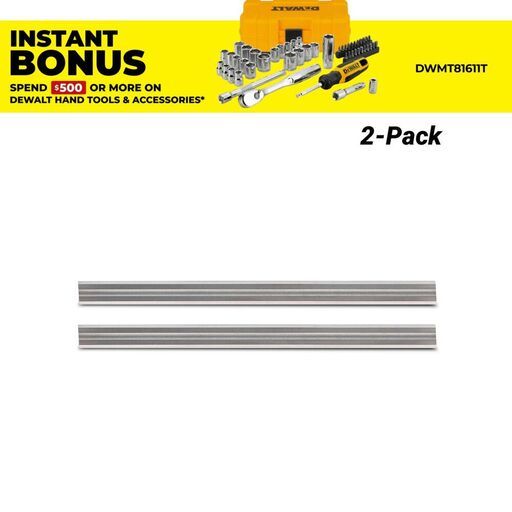 DeWalt DT3906-QZ 2-Pack 82mm TCT Reversible Planer Blades to suit DW680-XE
