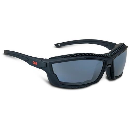 3M 7012890617 (SNN007SDG) Bark Hut Smoke HCAF Lens Safety Glasses With Dust Cover