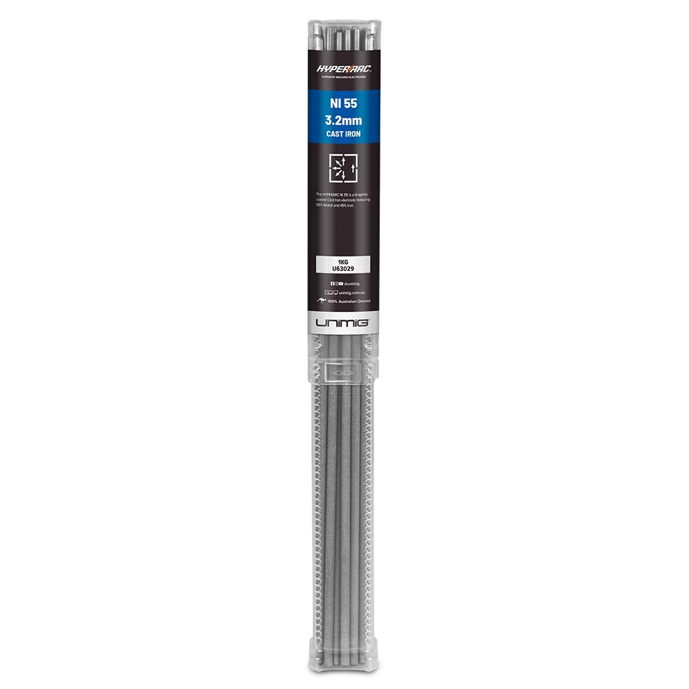 UNIMIG U63029 3.2mm 1kg HYPERARC NI 55 416 Cast Iron Electrodes Handy Pack – image 1