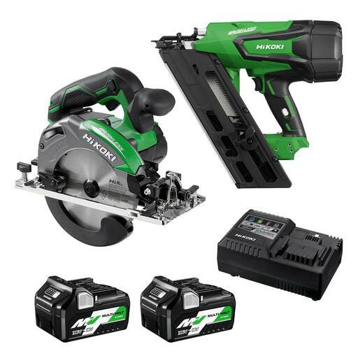 HiKOKI 18VMINCHIPCOMBO(HRZ) 18V 5.0Ah/2.5Ah Li-Ion Cordless Brushless 2pce Combo Kit – image 2