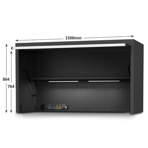 SP Tools SP44730 59" USA Sumo Series Wide Power Top Hutch - Black/Chrome – image 2