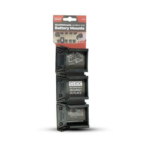 StealthMounts BM-MW18-6 M18 Milwaukee 6-Pack Black Battery Mounts – image 3
