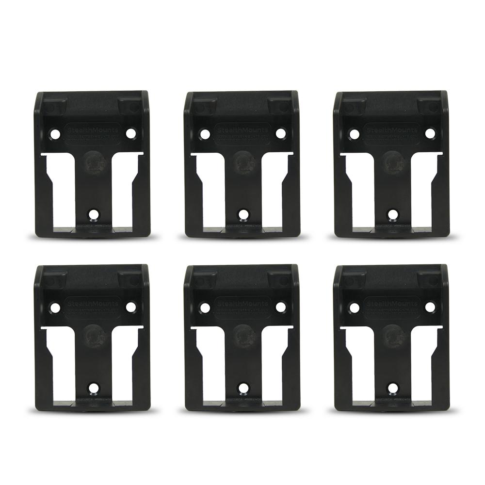 StealthMounts BM-DW20-BLK-6 18V Dewalt XR 6-Pack Black Battery Mounts – image 2