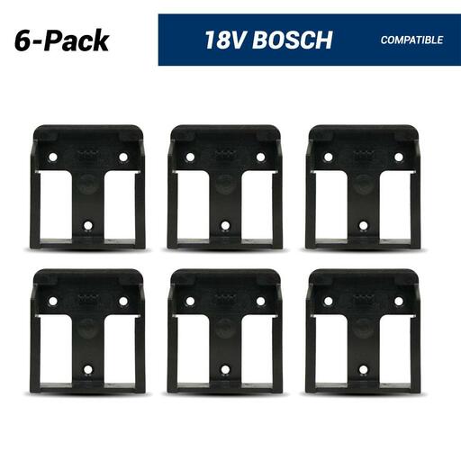 StealthMounts Battery Holder (6 Pack) For DeWalt 12V Batteries - Made In UK, ABS Plastic