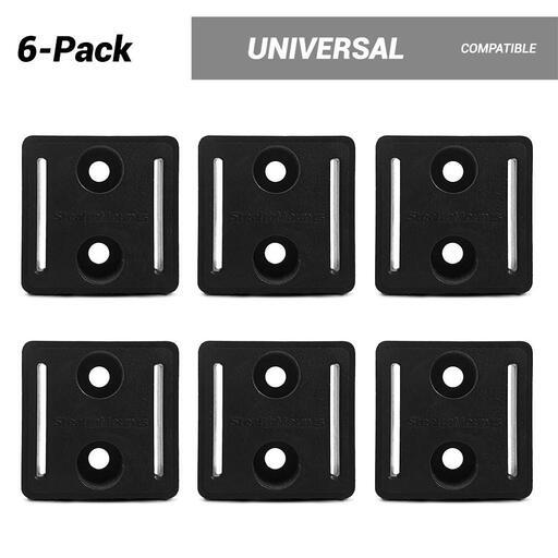 StealthMounts TMSPACE-BLK-6 6-Pack Black 12mm Universal Tool Mount Spacers